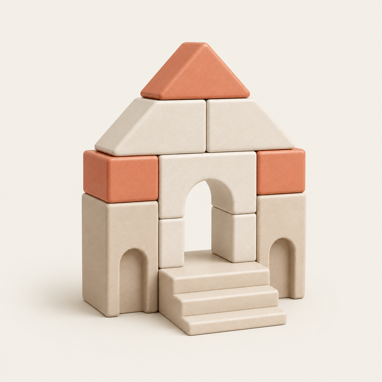 Building blocks forming a house